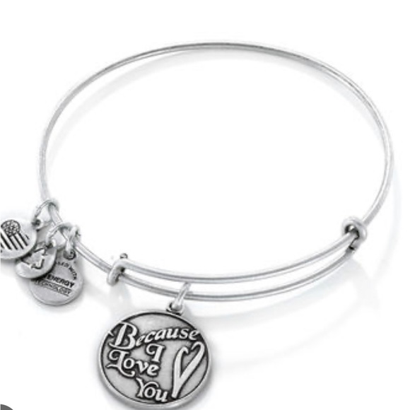 Alex and Ani Jewelry - Two Alex and Ani Mom and Because I love You Silver Bracelets. You get two.